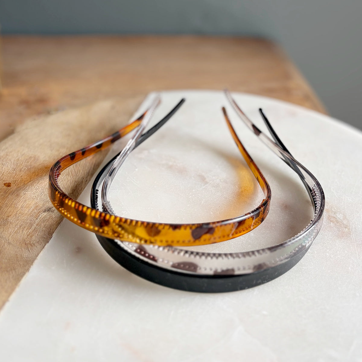 Acrylic Headband - Clear Leopard