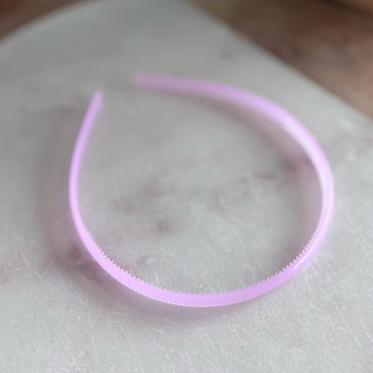 Thin Headband - Clear Pink