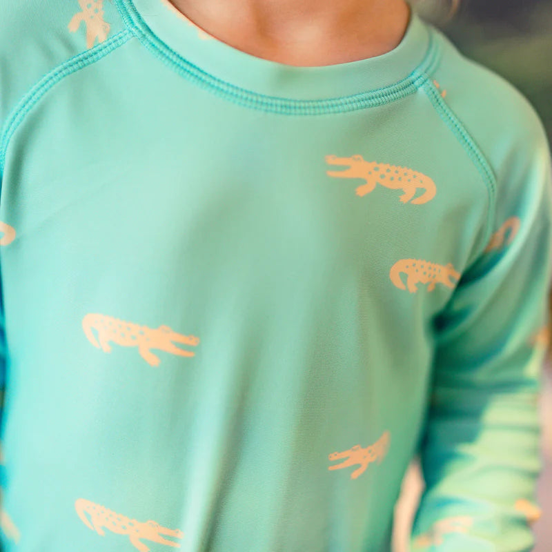 Rashguard Bathing Suit - Crocodiles