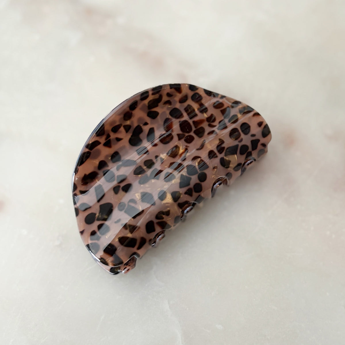 Half-Moon Hair Clip - Leopard