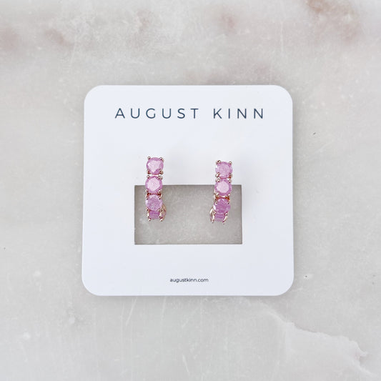 Oceana Earrings - Rose Quartz
