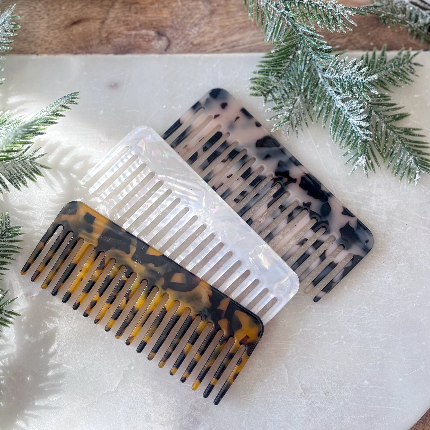 Wide Tooth Comb - Light Tortoise