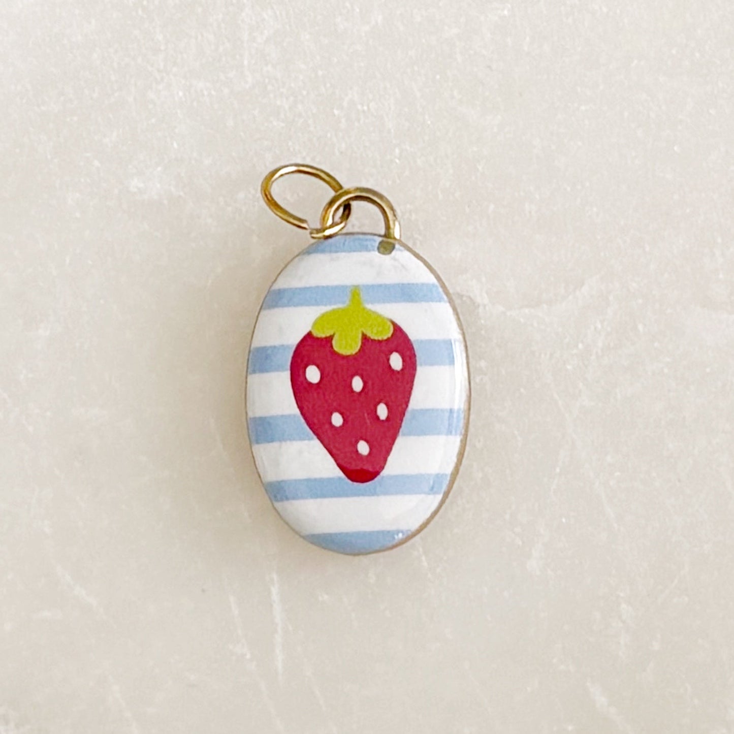 Painted Strawberry Charm