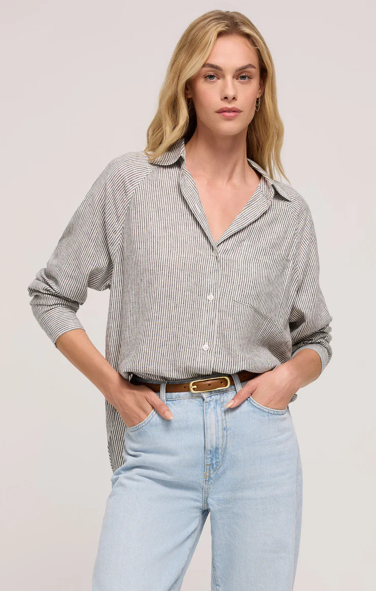 The Perfect Linen Top - Sea Salt