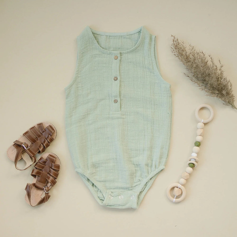 Crinkle Bodysuit - Celadon