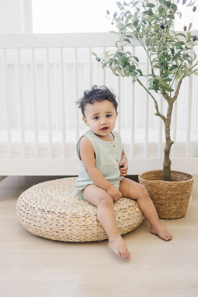 Crinkle Bodysuit - Celadon