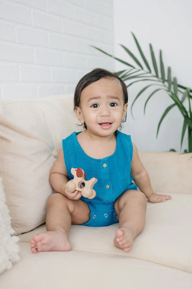 Crinkle Bodysuit - Lyons Blue