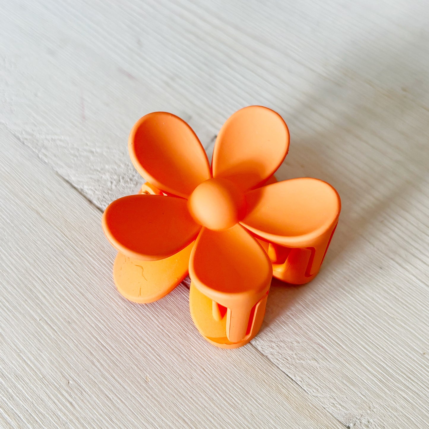 Small Flower Claw Clip - Orange