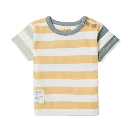 Striped Baby Tee - Curry