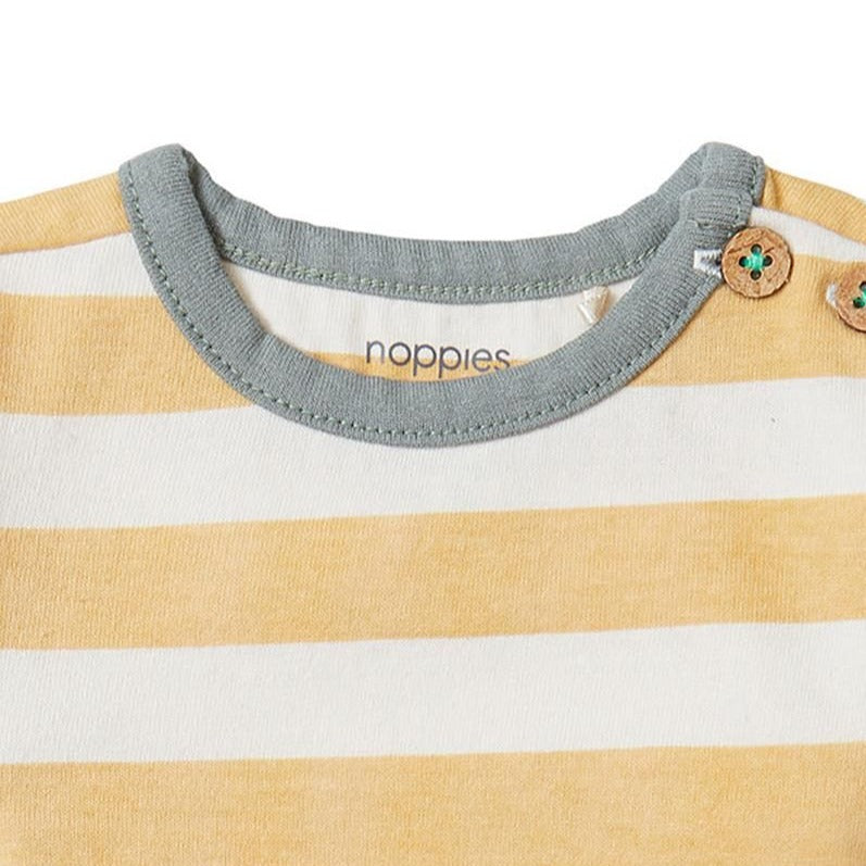 Striped Baby Tee - Curry