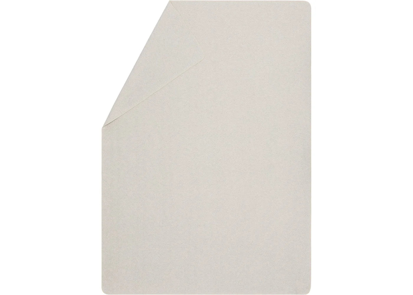 Cotton Flannel Herringbone Blanket - Off White