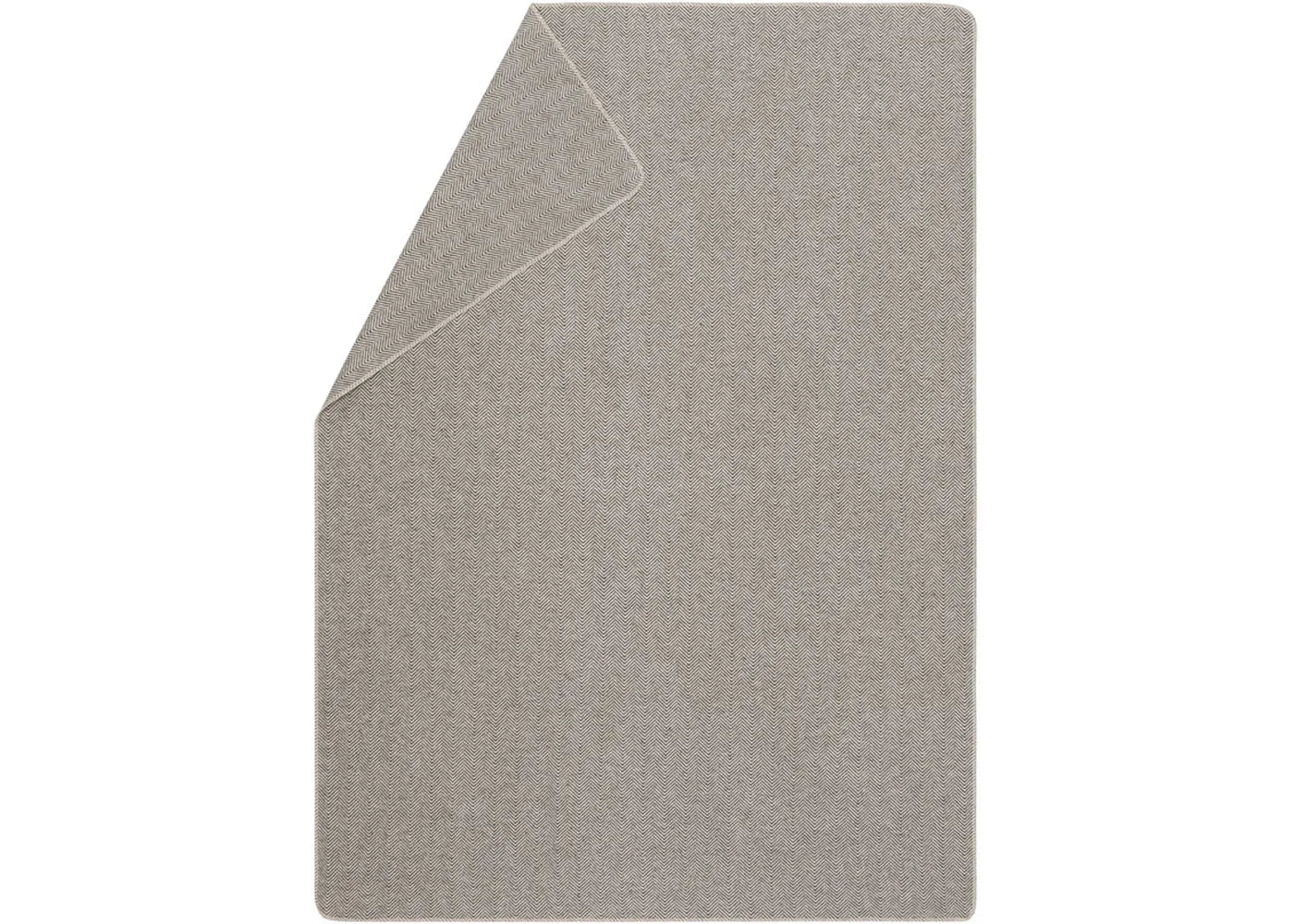 Cotton Flannel Herringbone Blanket - Brown