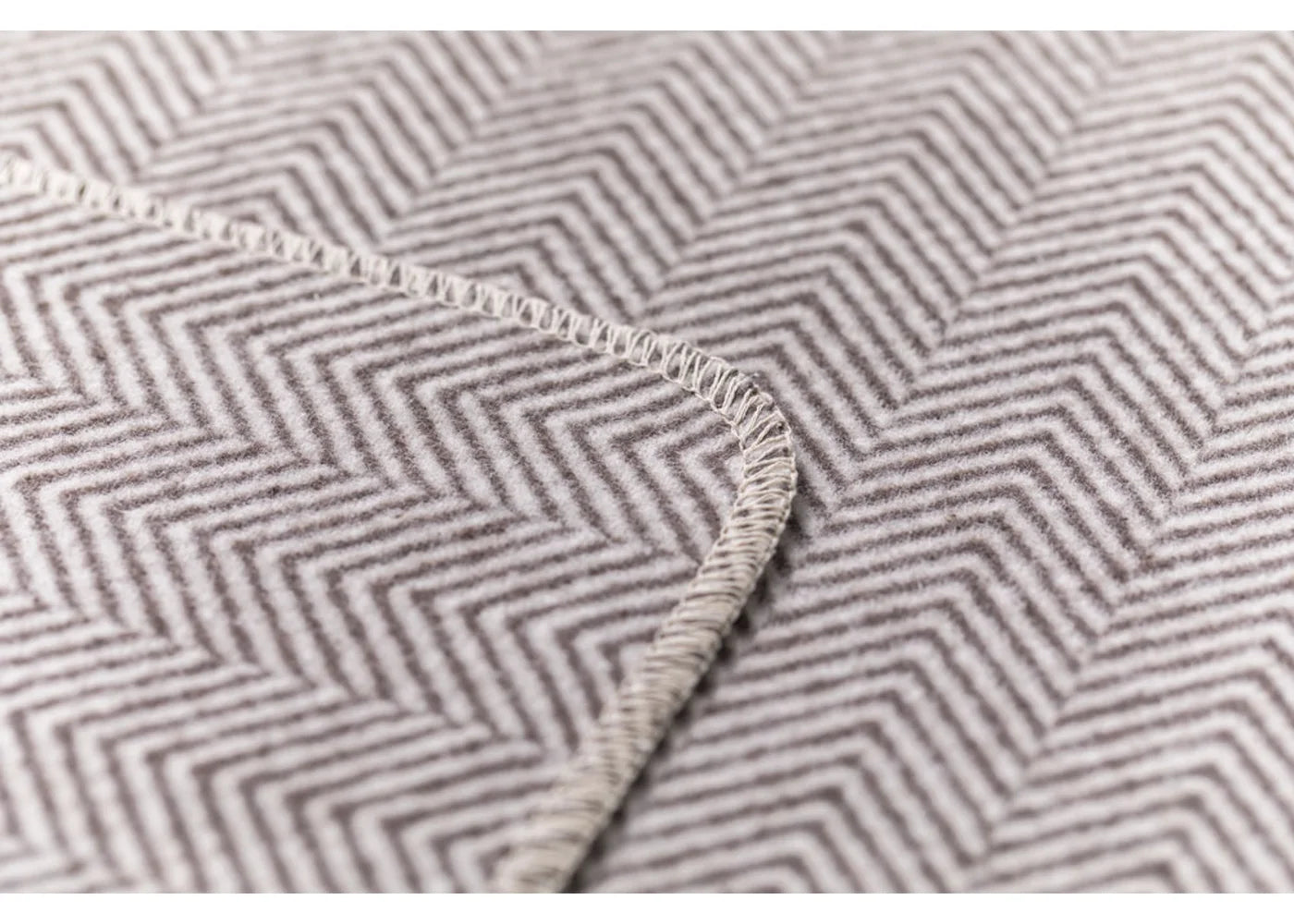 Cotton Flannel Herringbone Blanket - Brown
