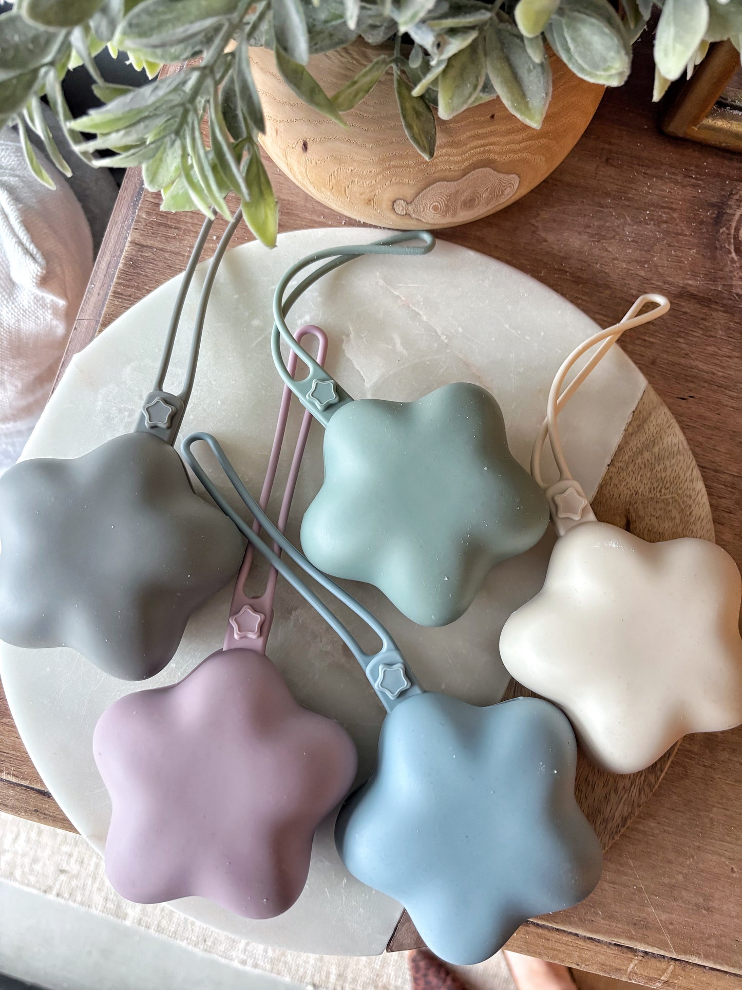 Silicone Star Pacifier Case - Mauve