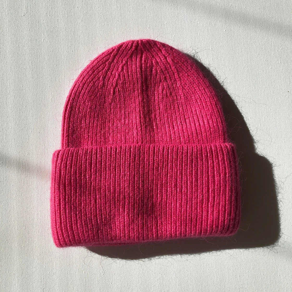 Royal Angora Beanie - Ruby