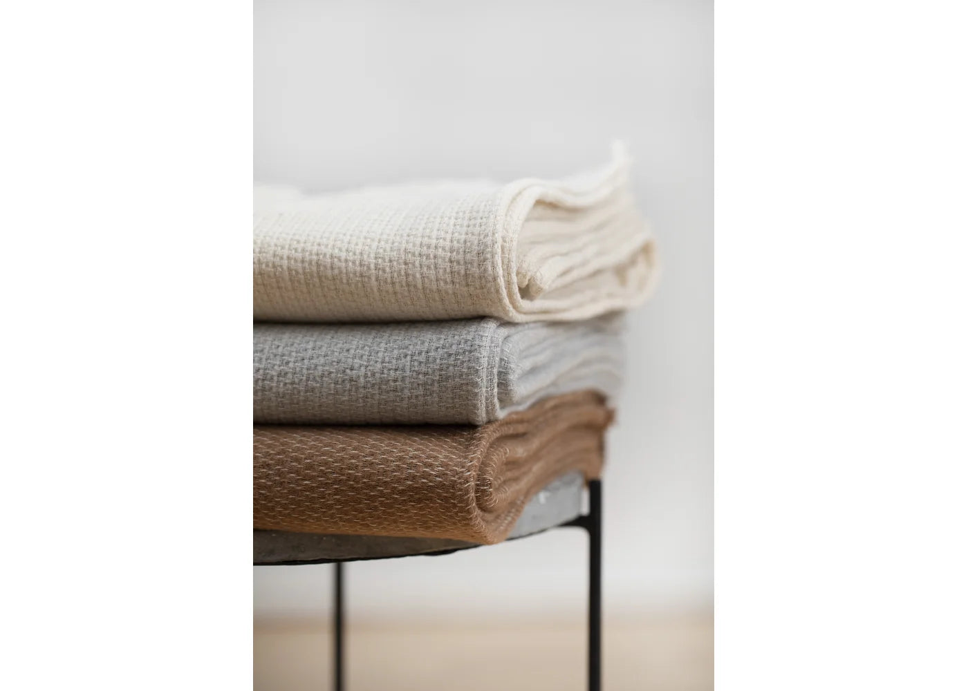 Cotton Flannel Woven Blanket - Cork