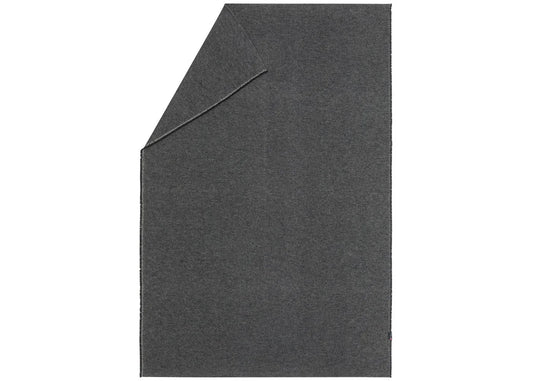 Cotton Flannel Woven Blanket - Charcoal
