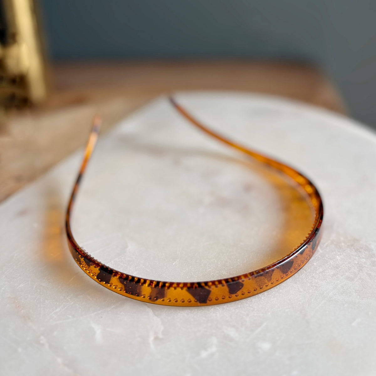Acrylic Headband - Amber Leopard