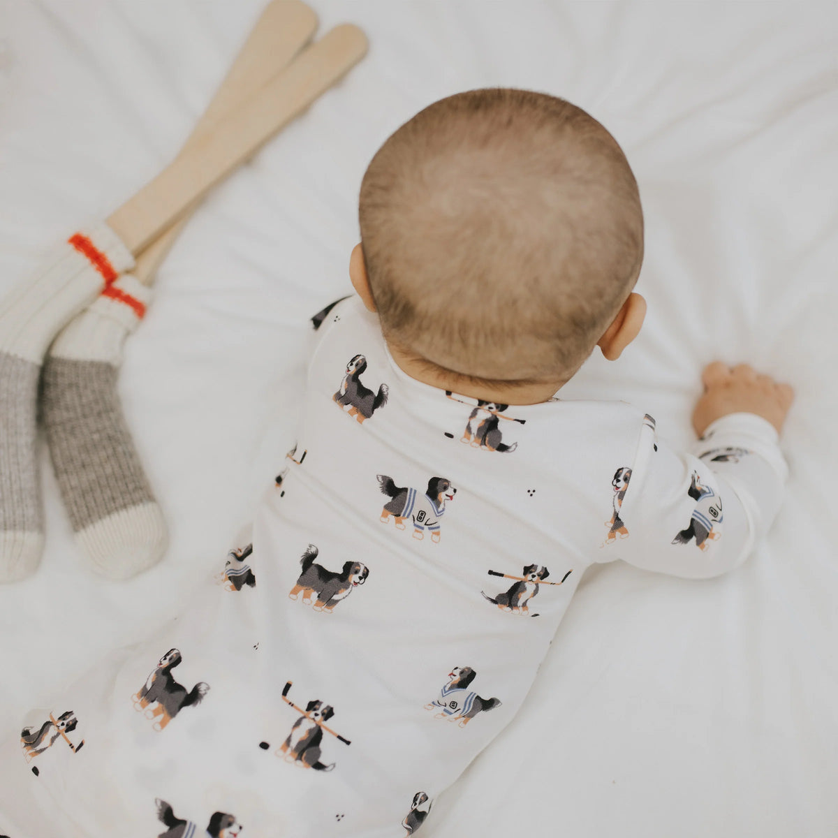 Footed Sleeper - Hockey Dogs