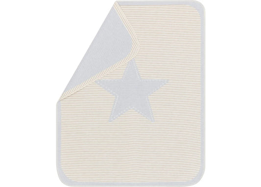 Cotton Flannel Blanket - Star (Blue)