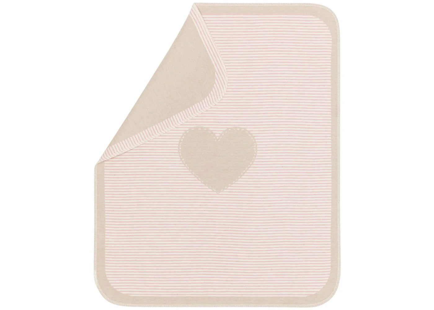 Cotton Flannel Blanket - Heart (Pink)