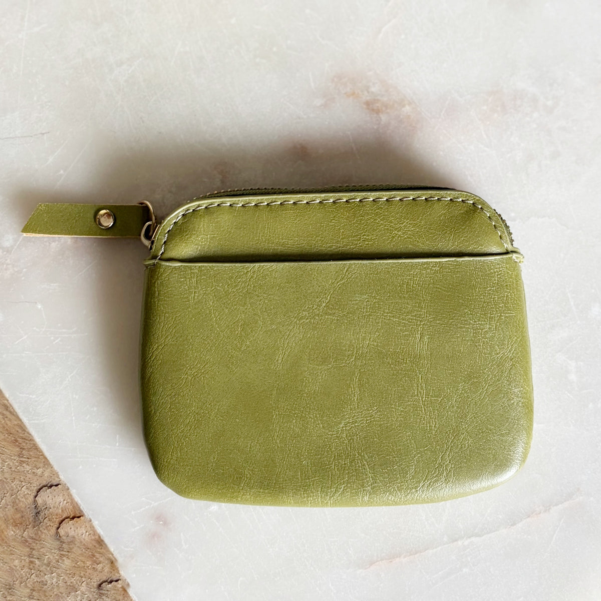 Zippered Card Wallet - Olive