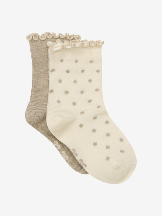 Lettuce Hem Socks (2 pack) - Simply Taupe