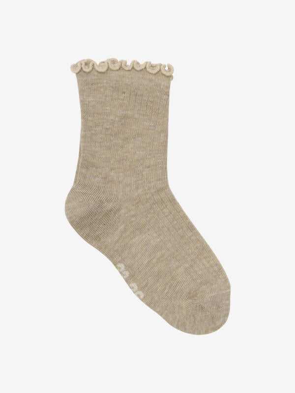 Lettuce Hem Socks (2 pack) - Simply Taupe