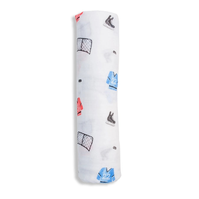 Cotton Muslin Swaddle - Hockey