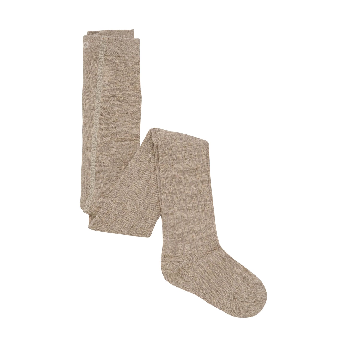 Knit Tights - Taupe/Polka Dot