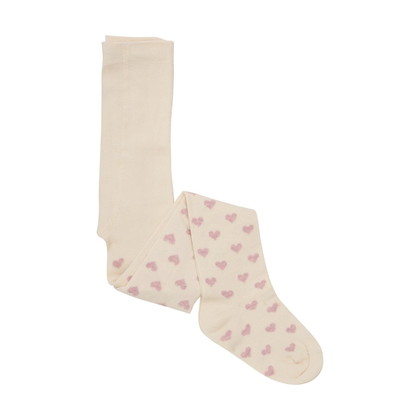 Knit Tights - Mauve/Hearts