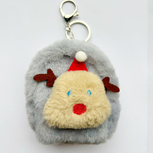 Plush Holiday Coin Purse - Reindeer