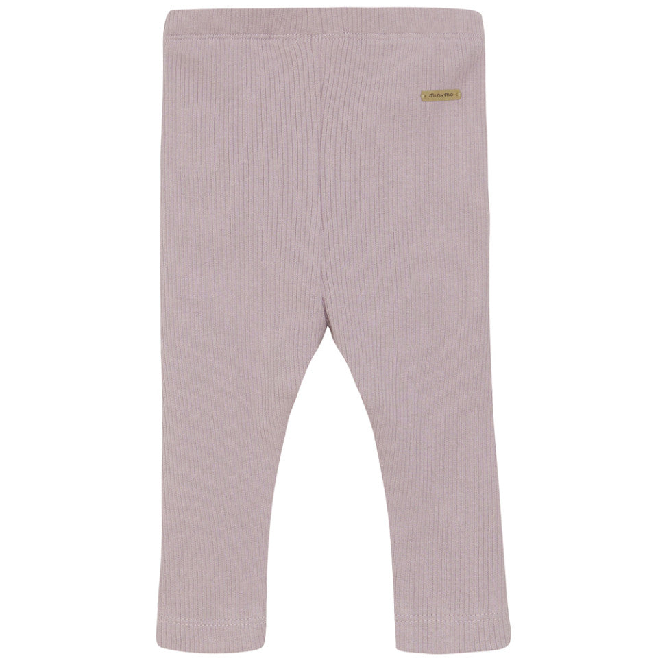 Modal Ribbed Leggings - Dawn Pink