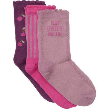 Socks (3 pack) - Mauve Orchid