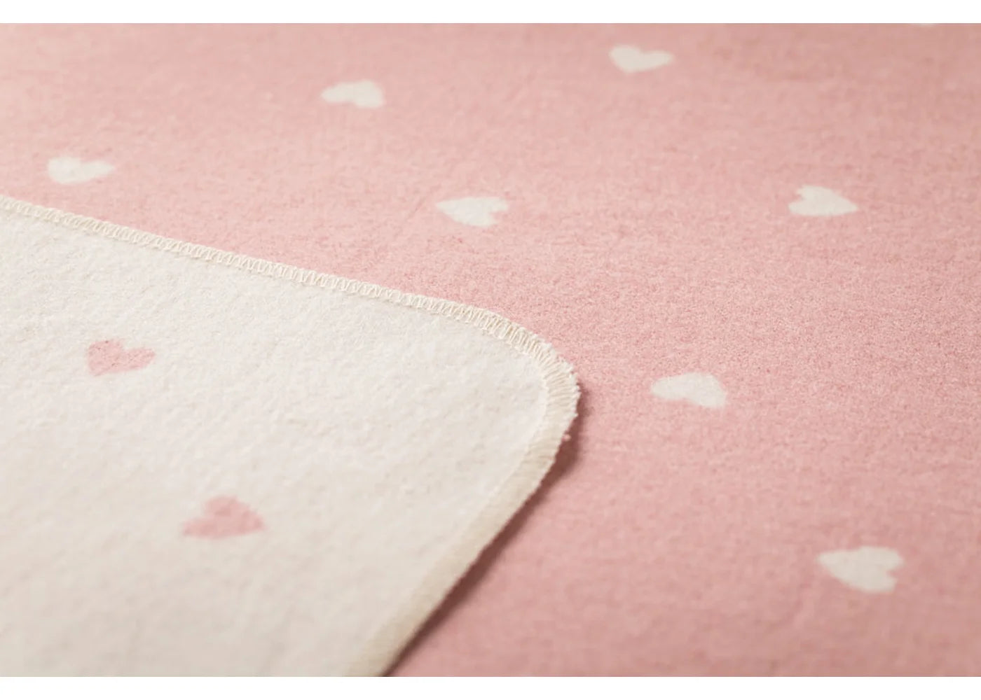 Cotton Flannel Blanket - Hearts Allover (Pink)