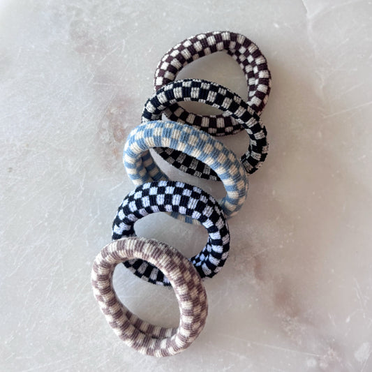 Checkered Hair Ties