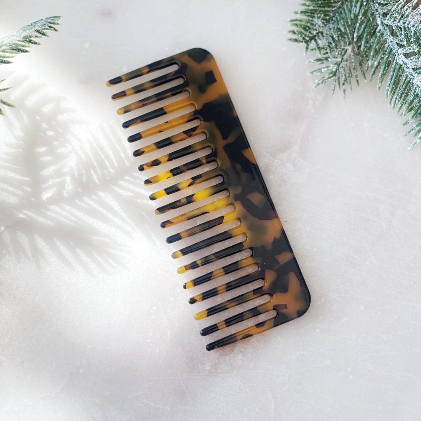 Wide Tooth Comb - Dark Tortoise