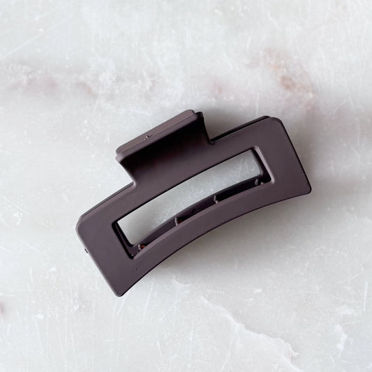 Large Cutout Claw Clip - Chocolate