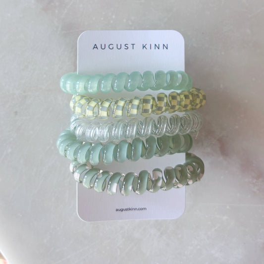 Coil Hair Ties - Sage