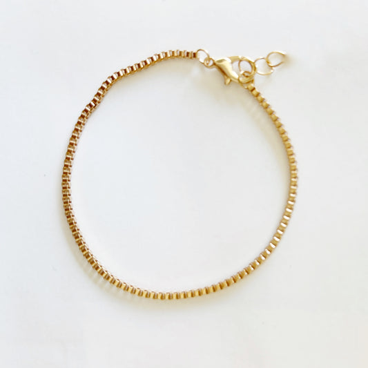 Gold Bracelet - Square Link