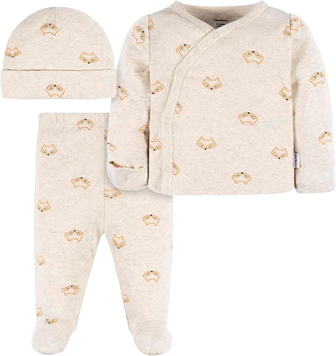 Two Piece Baby Set - Grey Foxes