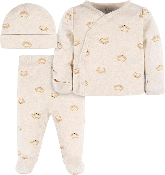 Two Piece Baby Set - Grey Foxes