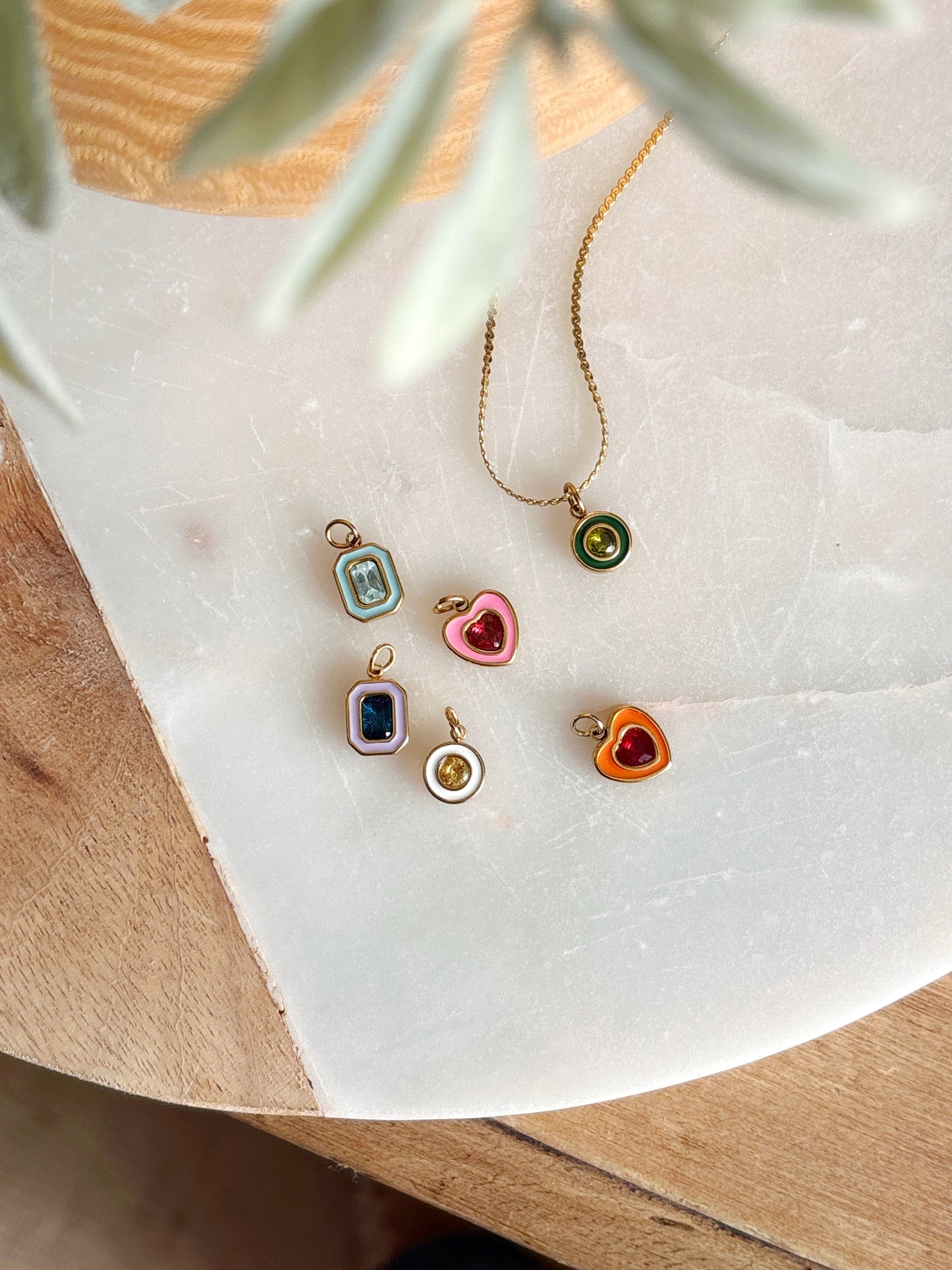 Enamel Gemstone Charm