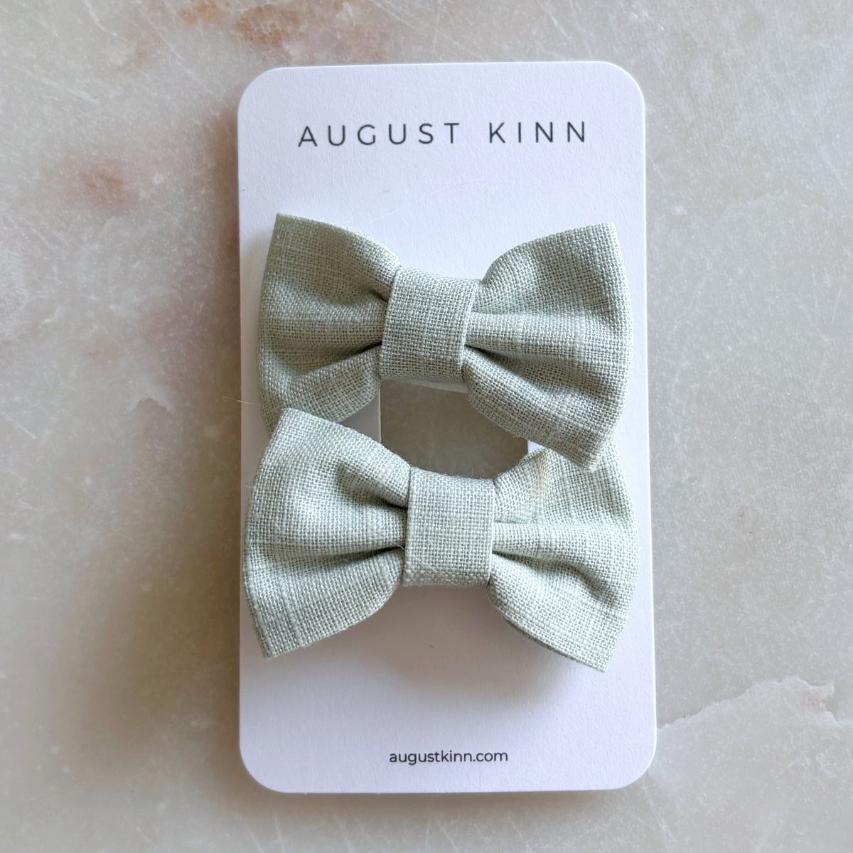 Mini Hair Clips - Green (set of 2)
