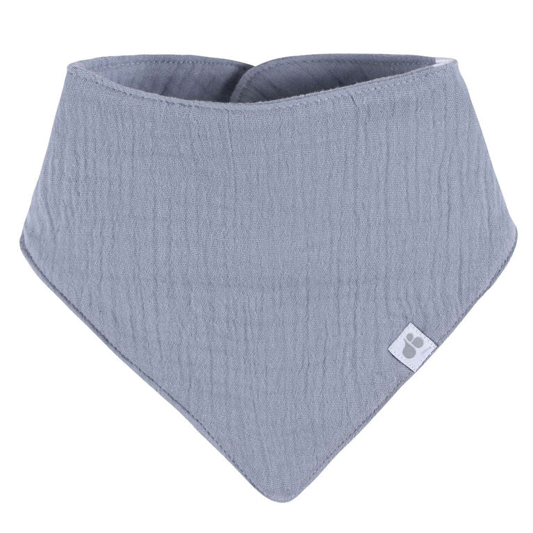 Muslin Bandana Bib - Grey Blue