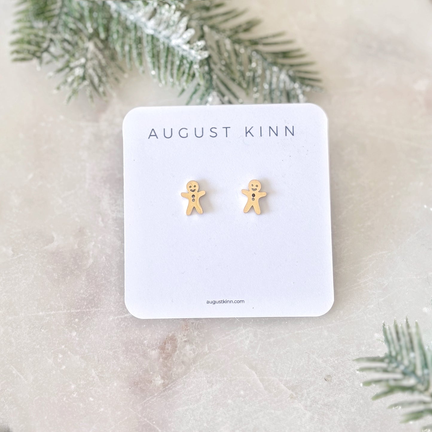 Gingerbread Earrings - Gold