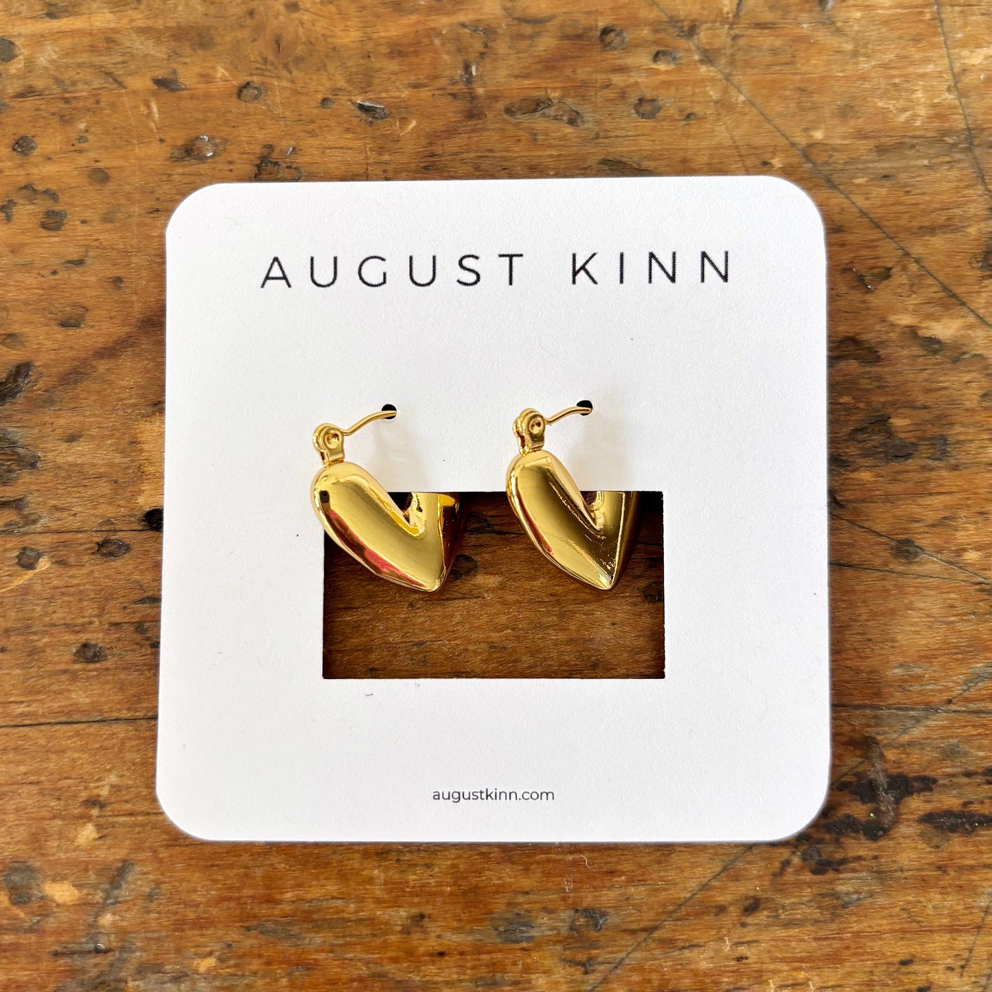 Gold Heart Earrings