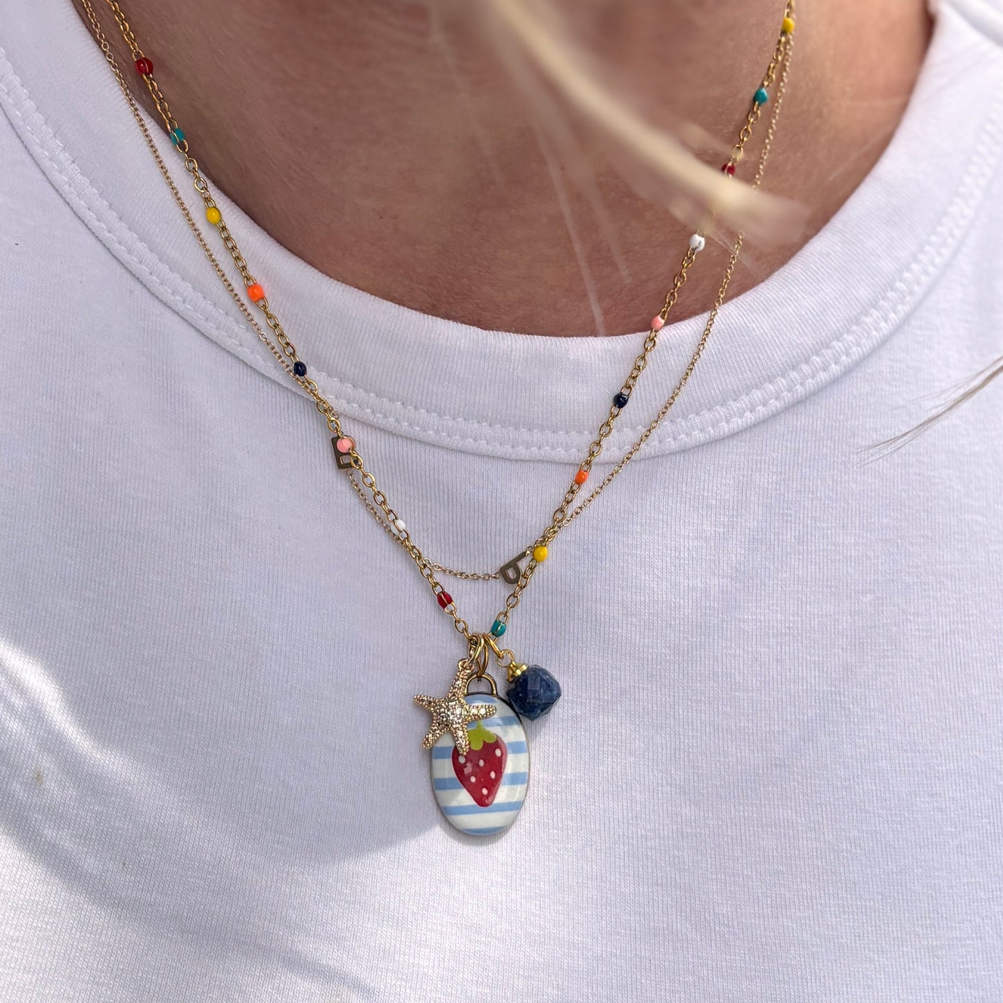 Painted Strawberry Charm