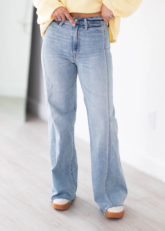 Far Out High Rise Wide Leg - Hot Streak