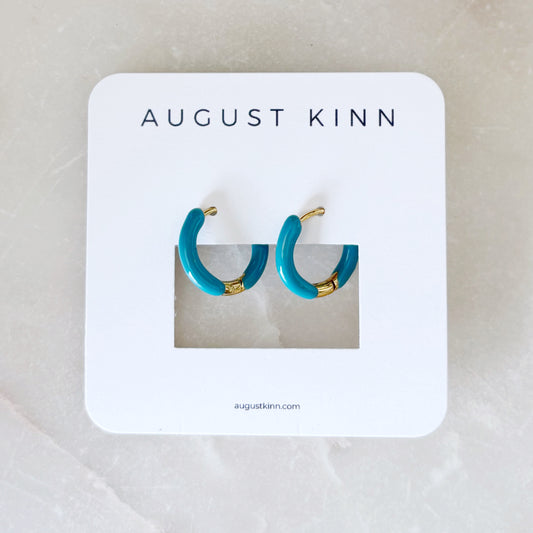 Alpen Earrings - Dark Aqua